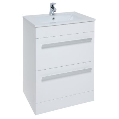 Purity Floor Standing 600 2 Drawer Unit with Ceramic Basin