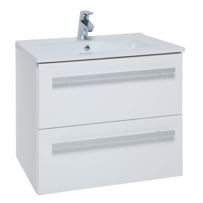Purity 800 Wall Mounted 2 Drawer Unit with Ceramic Basin