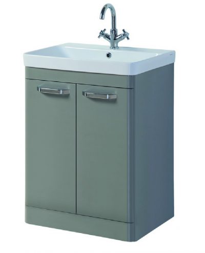Options 600 2 Door Vanity unit and Basin Basalt Grey