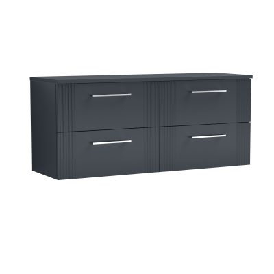 ARNO 1200 4 DRAWER WALL HUNG UNIT WITH COLOUR CO-ORDINATED WORK TOP