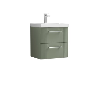 DECO 500 2 DRAWER WALL HUNG UNIT AND CERAMIC BASIN