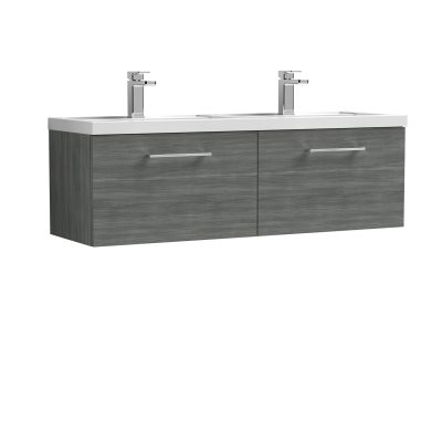 ARNO 1200 TWIN BASIN WALL HUNG 2 DRAWER UNIT